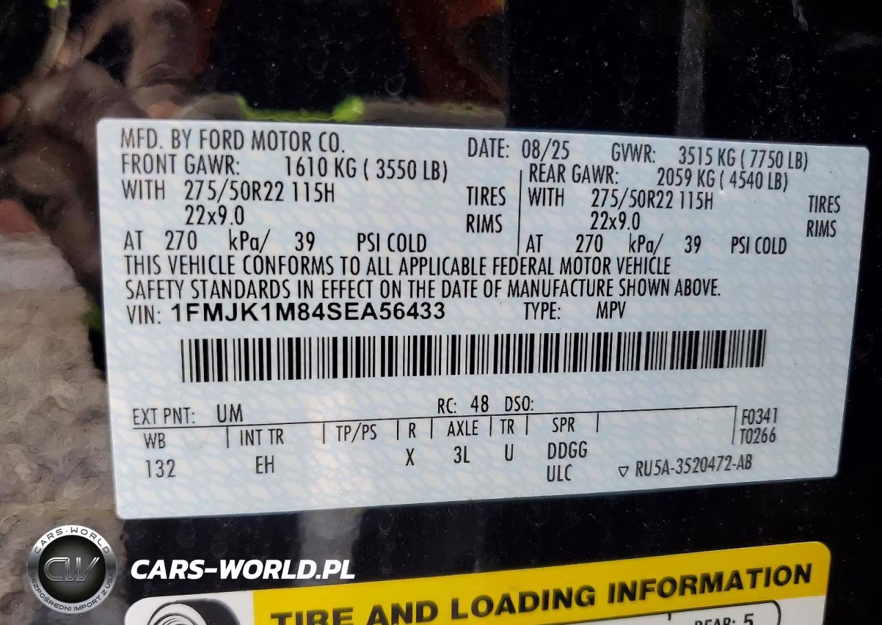 2025 Ford Expedition Max Platinum VIN:1FMJK1M84SEA56433 - 13