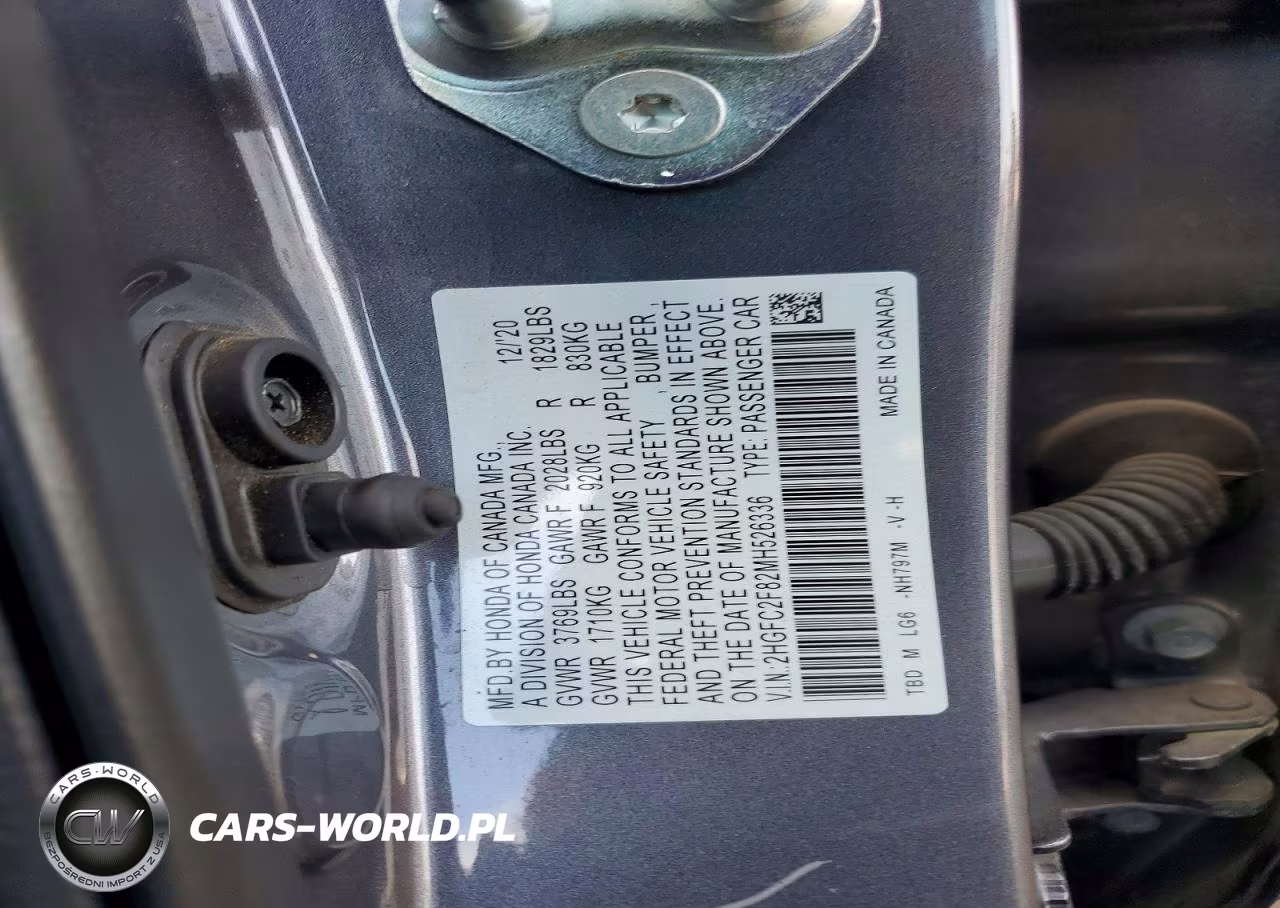 2021 Honda Civic Sport VIN:2HGFC2F82MH526336 - 13