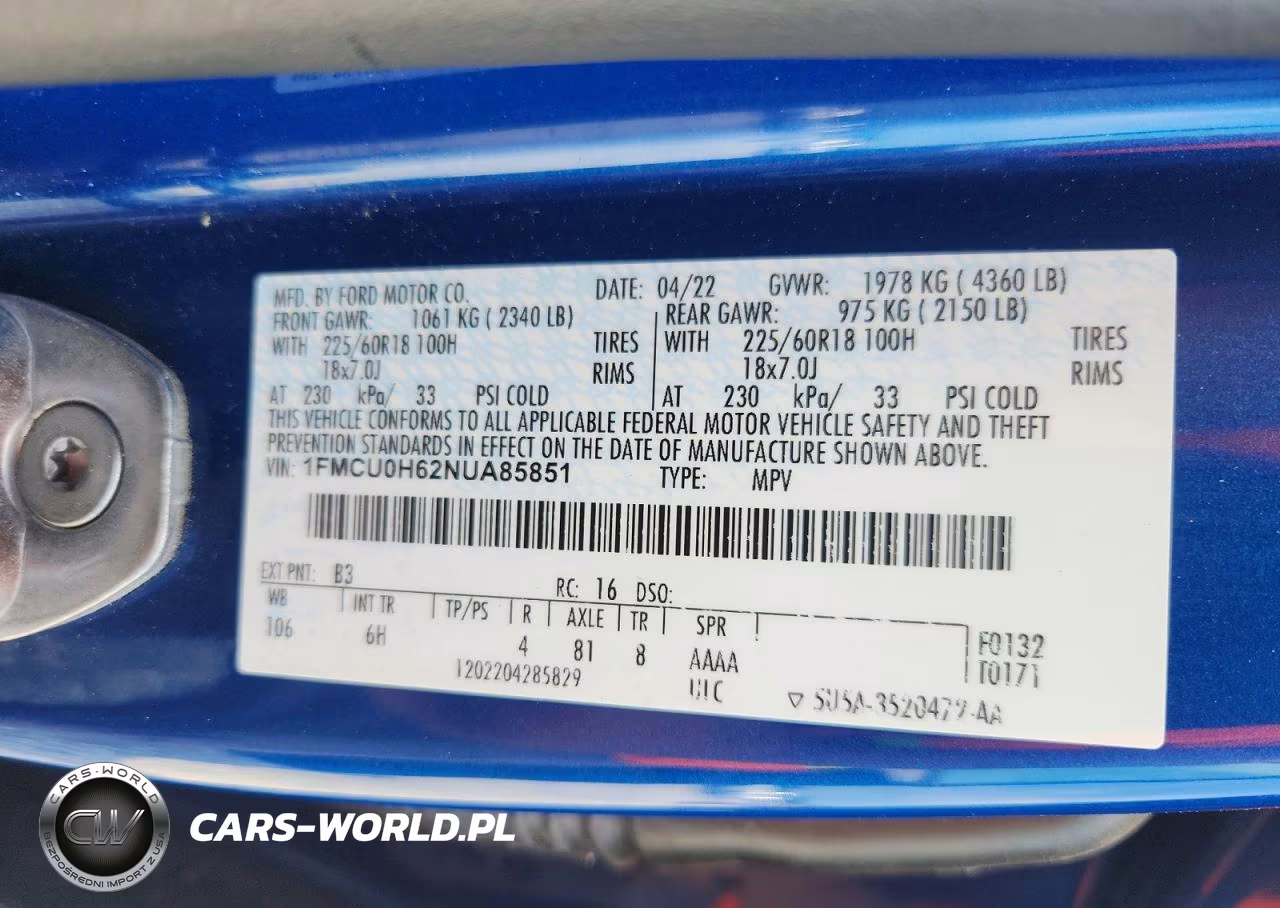 2022 Ford Escape Sel VIN:1FMCU0H62NUA85851 - 13