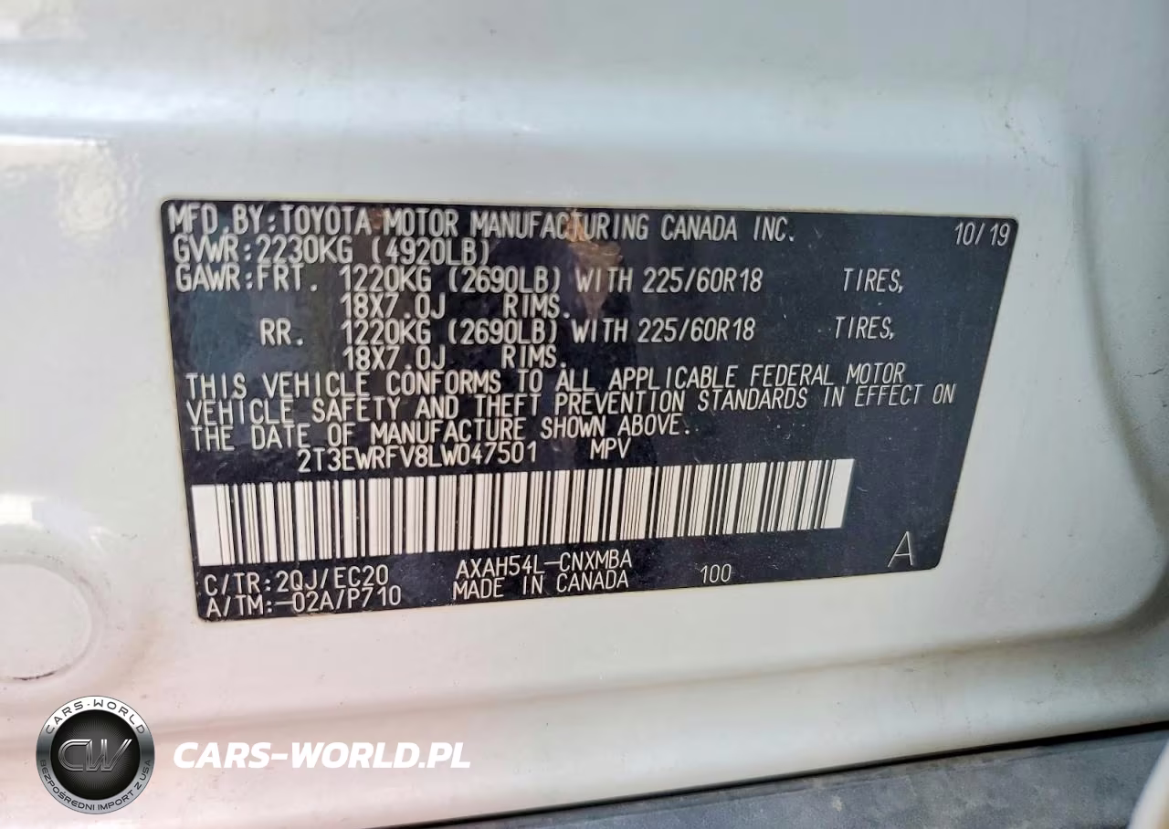 2020 Toyota Rav4 Xse VIN:2T3EWRFV8LW047501 - 13