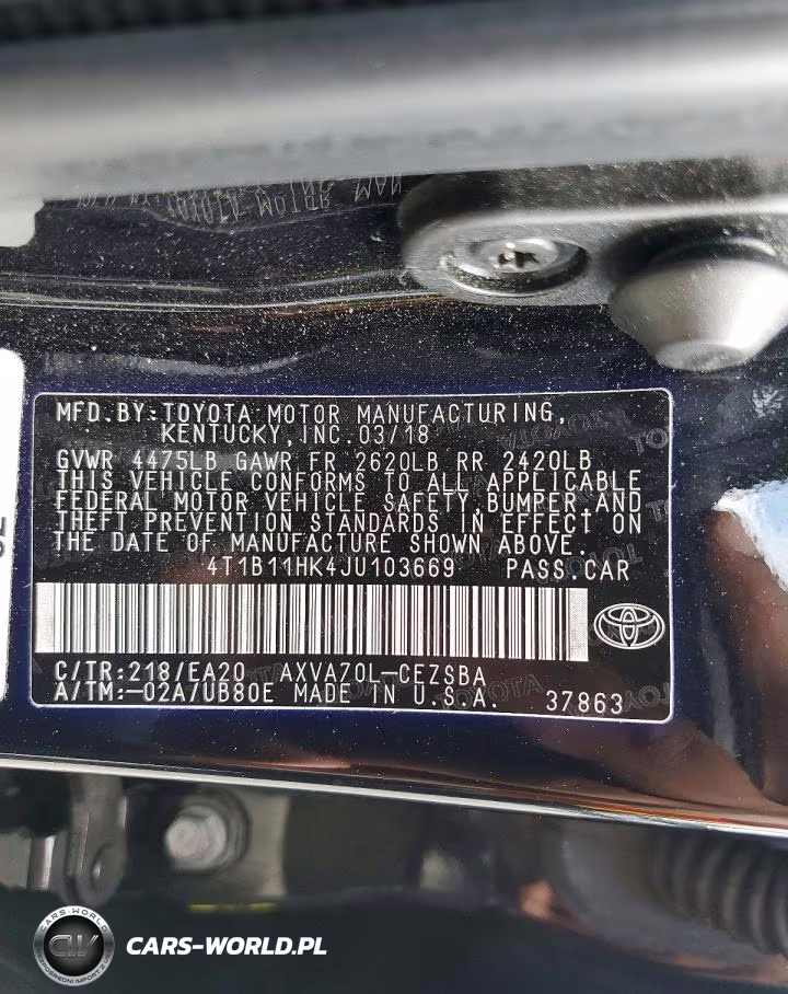 2018 Toyota Camry Se VIN:4T1B11HK4JU103669 - 12