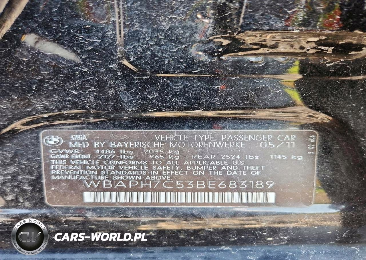 2011 BMW 328 I VIN:WBAPH7C53BE683189 - 12