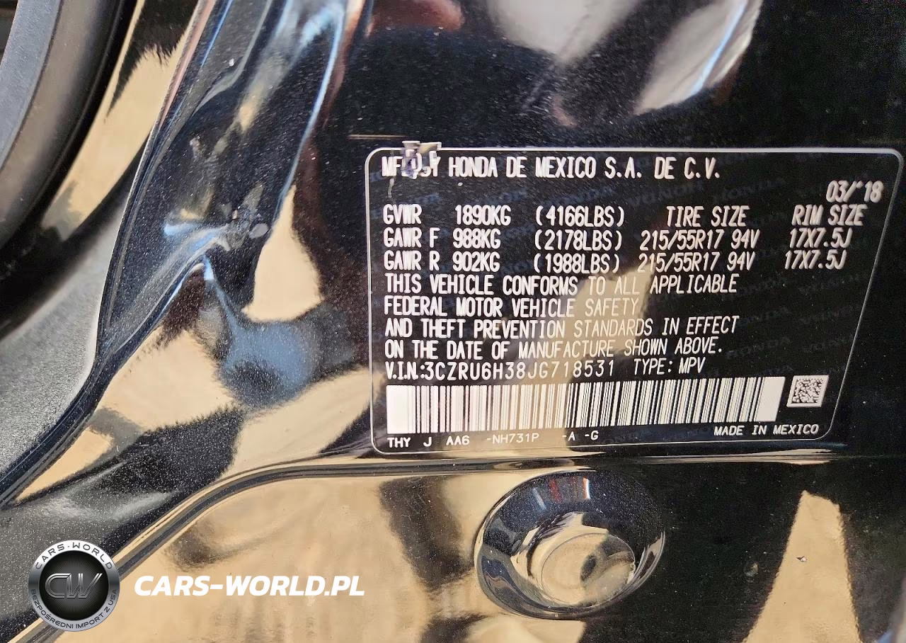 2018 Honda Hr-V Lx VIN:3CZRU6H38JG718531 - 13