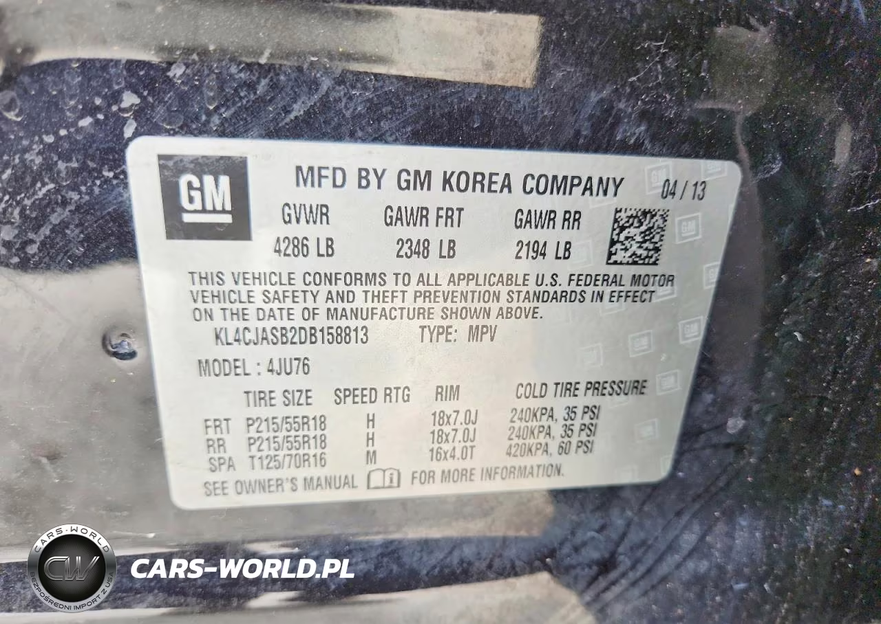 2013 Buick Encore VIN:KL4CJASB2DB158813 - 13