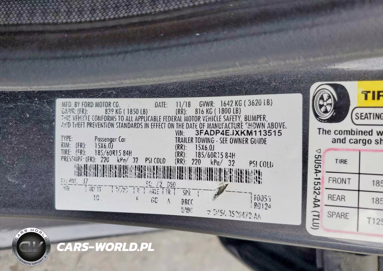 2019 Ford Fiesta Se VIN:3FADP4EJXKM113515 - 13