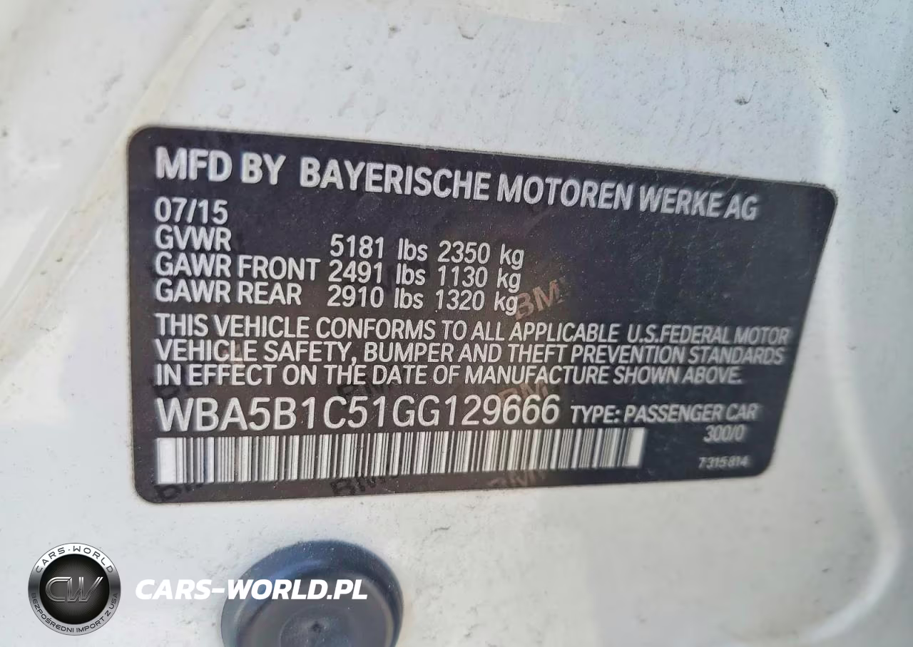 2016 BMW 535 I VIN:WBA5B1C51GG129666 - 12