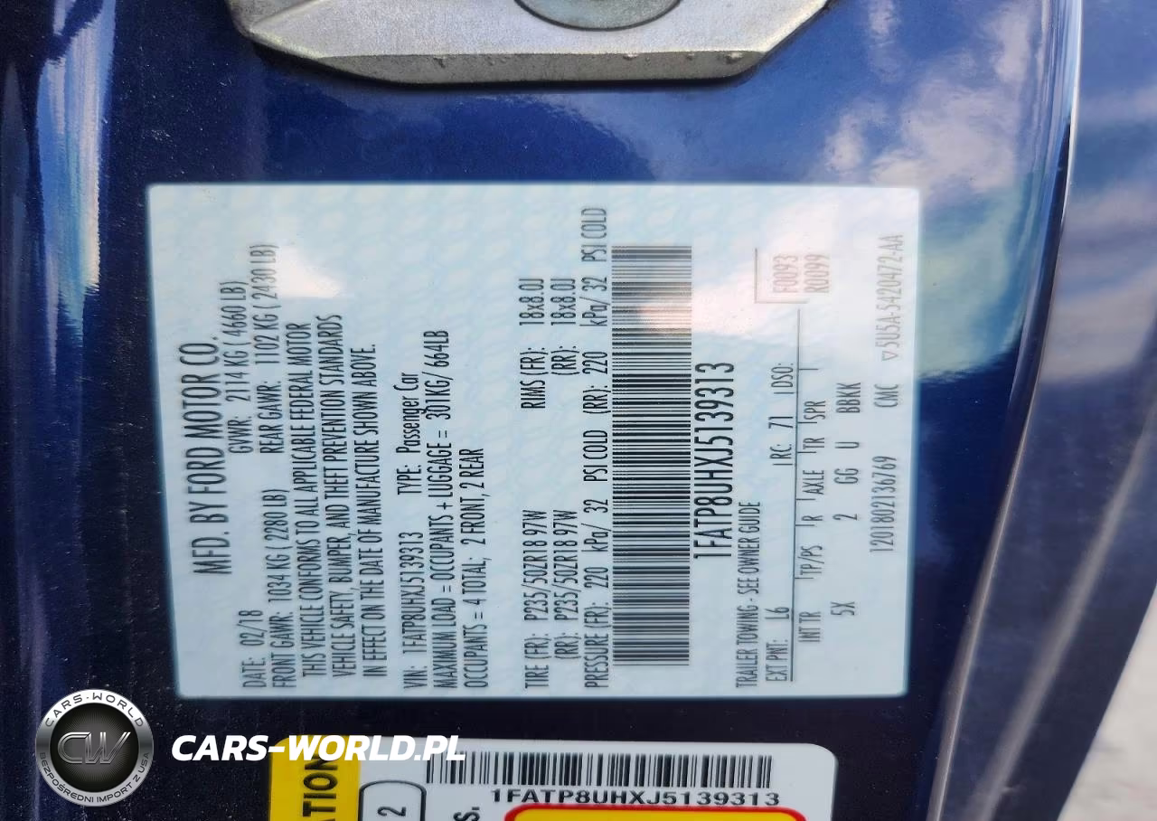 2018 Ford Mustang VIN:1FATP8UHXJ5139313 - 13