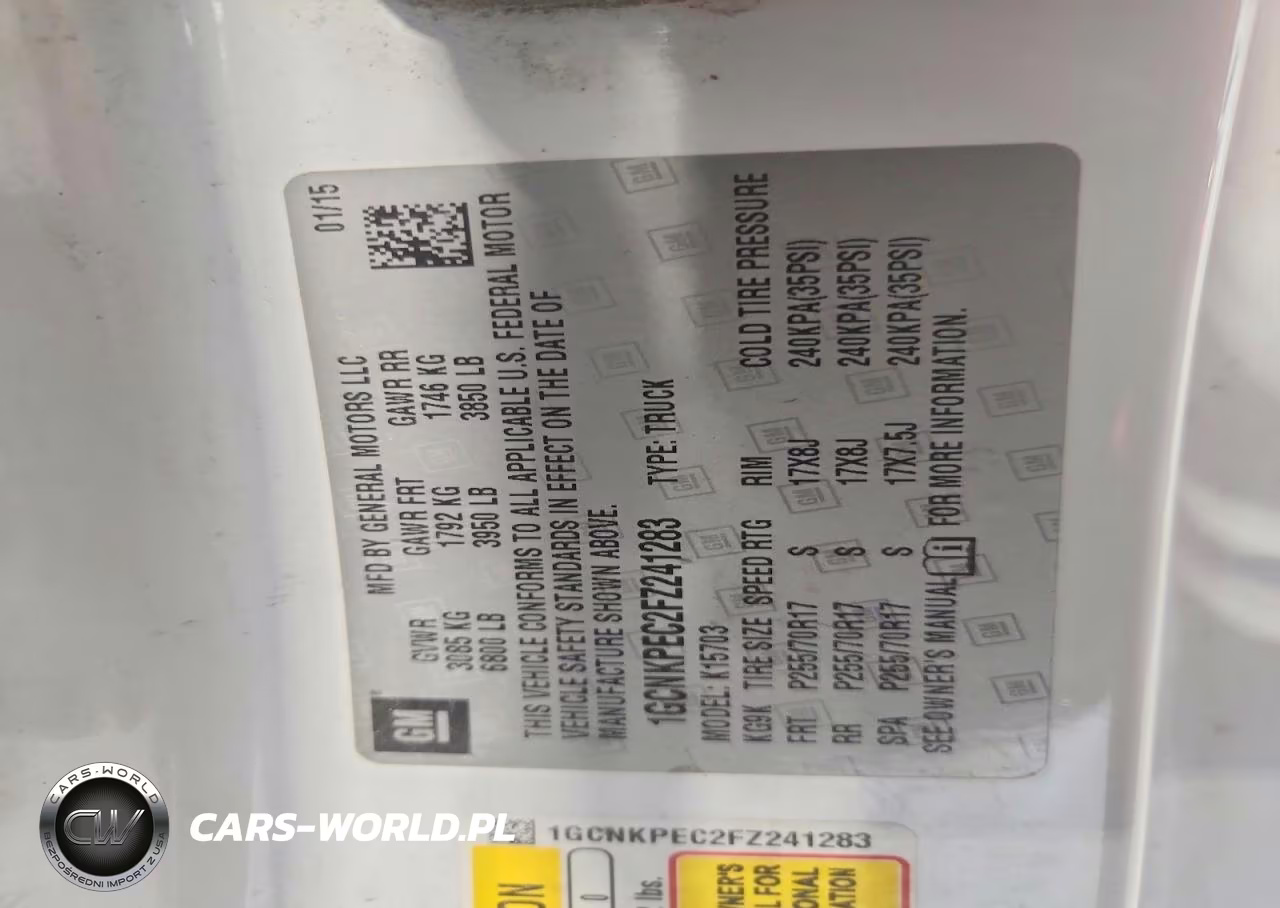 2015 Chevrolet Silverado K1500 VIN:1GCNKPEC2FZ241283 - 12