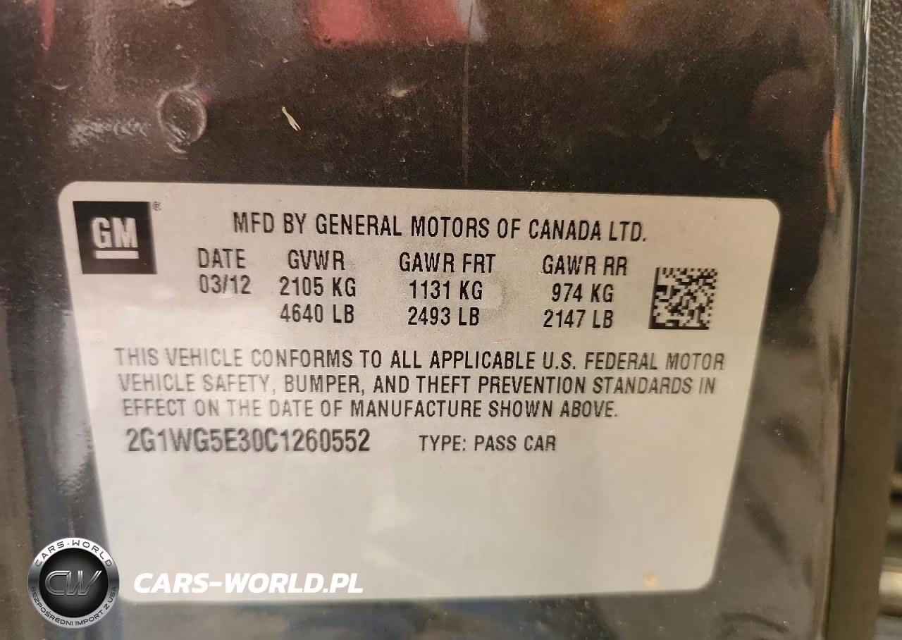 2012 Chevrolet Impala Lt VIN:2G1WG5E30C1260552 - 12