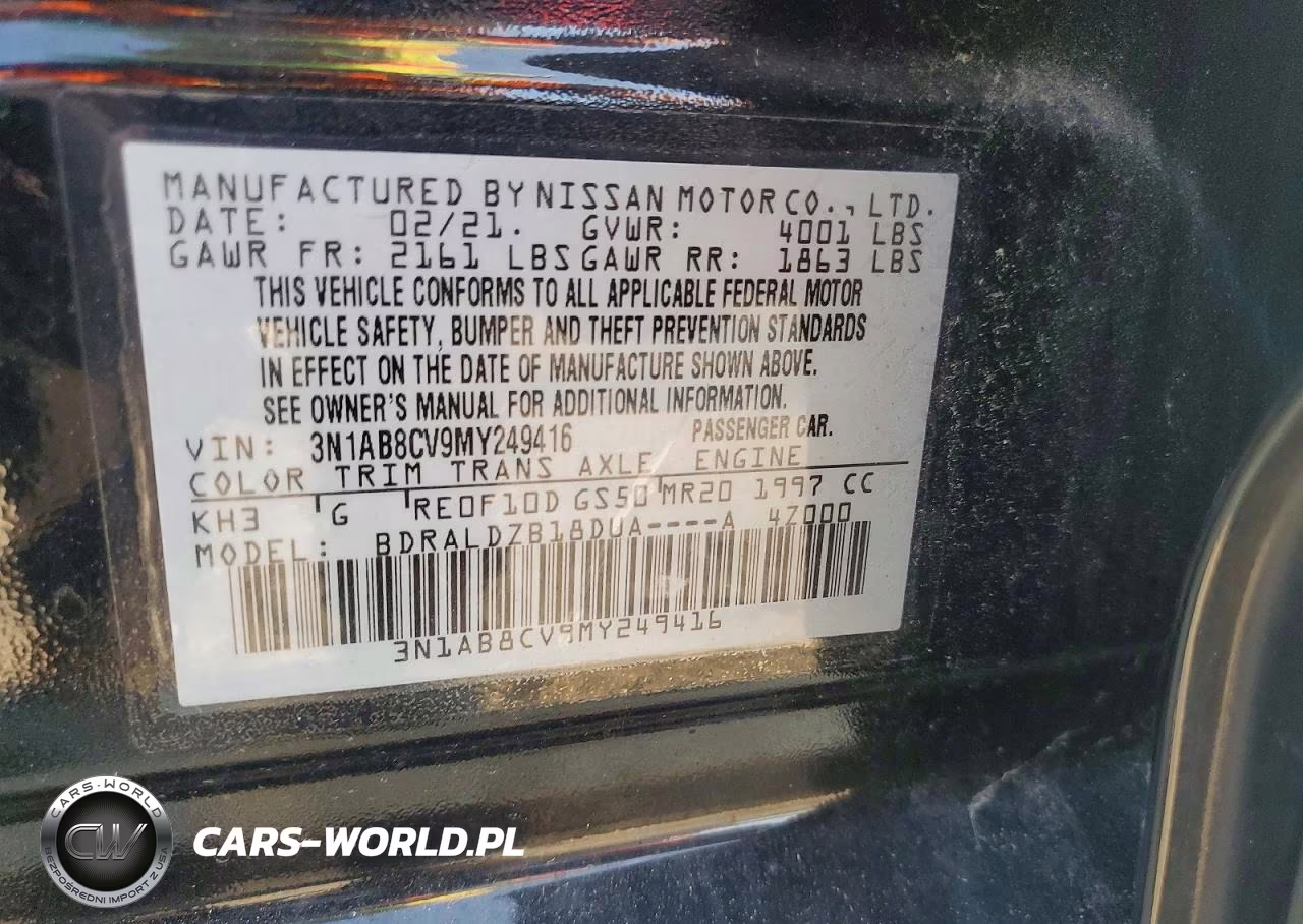 2021 Nissan Sentra Sv VIN:3N1AB8CV9MY249416 - 12