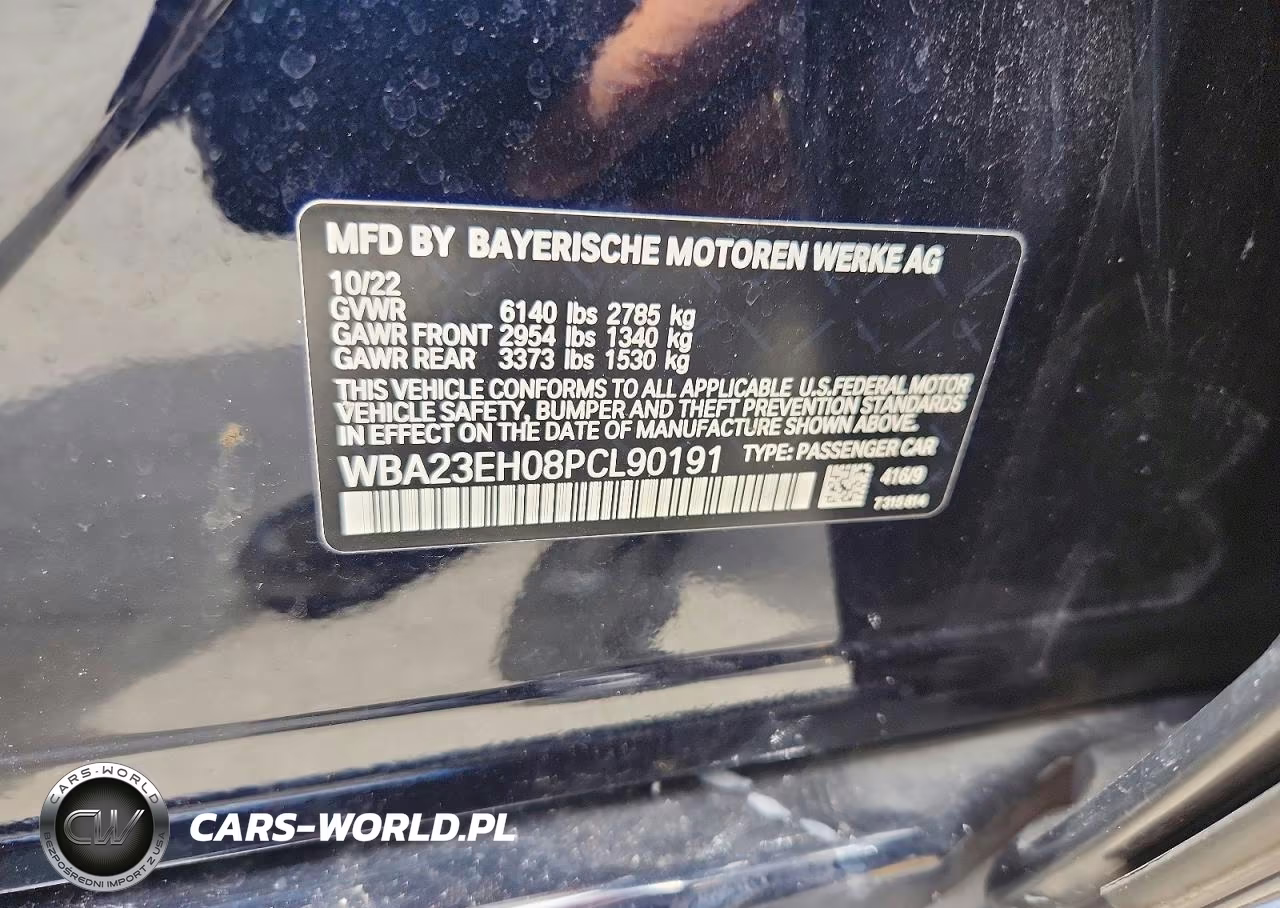 2023 BMW 740 I VIN:WBA23EH08PCL90191 - 12