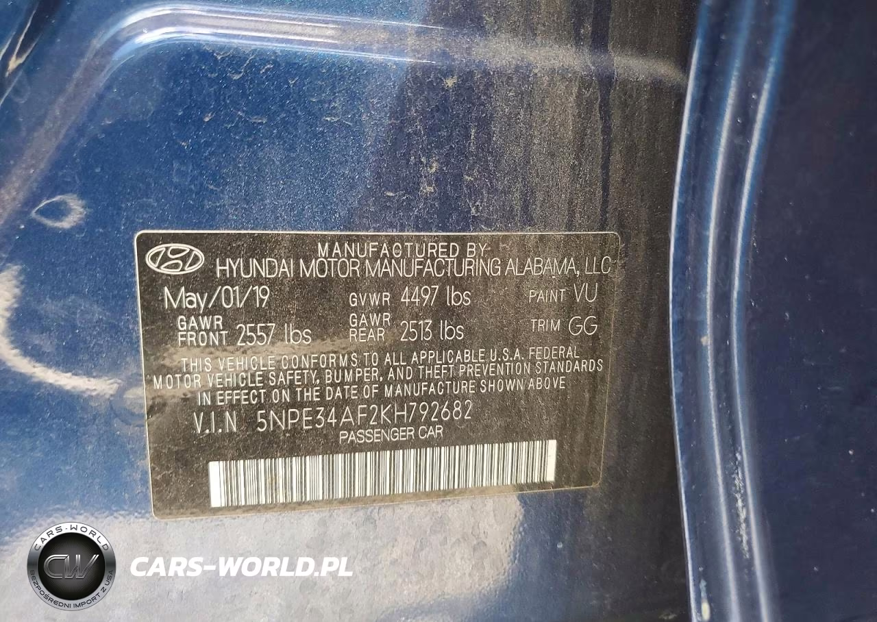 2019 Hyundai Sonata Sel VIN:5NPE34AF2KH792682 - 12