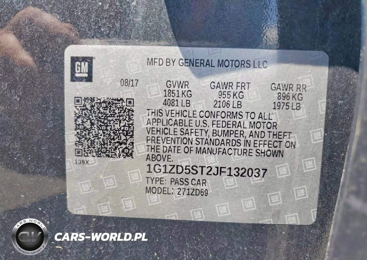 2018 Chevrolet Malibu Lt VIN:1G1ZD5ST2JF132037 - 12