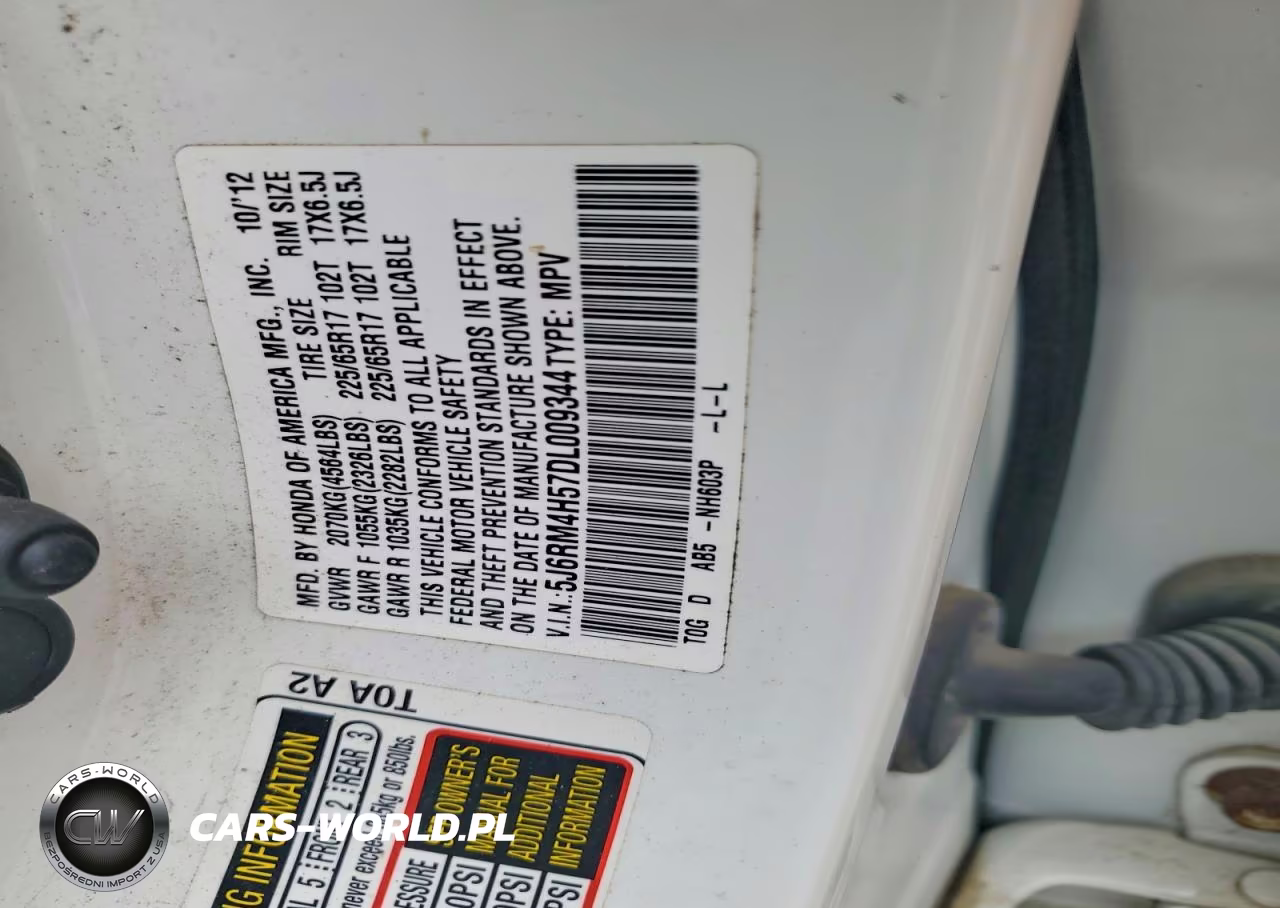 2013 Honda Cr-V Ex VIN:5J6RM4H57DL009344 - 13