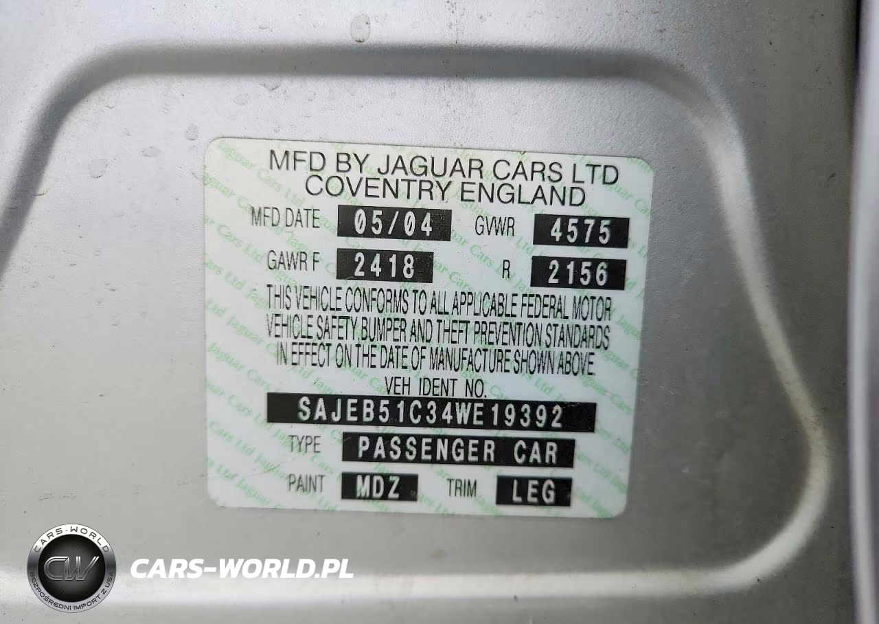 2004 Jaguar X-Type 3.0 VIN:SAJEB51C34WE19392 - 12