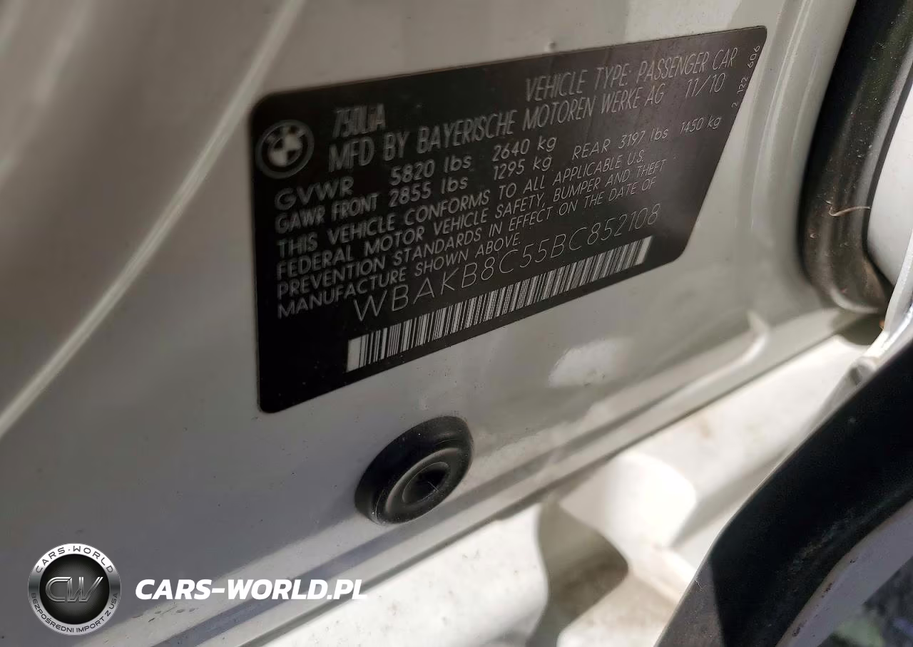 2011 BMW 750 Li VIN:WBAKB8C55BC852108 - 13