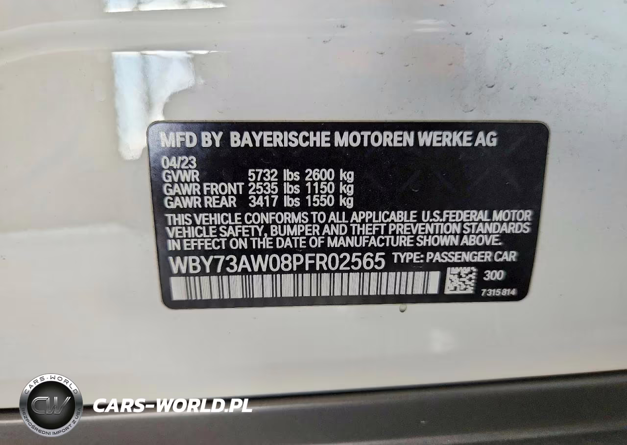 2023 BMW I4 Edrive 40 VIN:WBY73AW08PFR02565 - 12