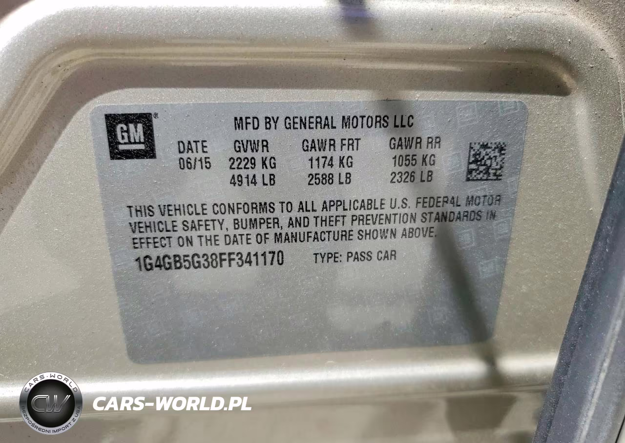 2015 Buick Lacrosse VIN:1G4GB5G38FF341170 - 13