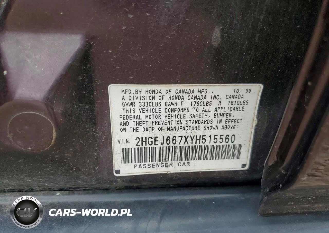 2000 Honda Civic Lx VIN:2HGEJ667XYH515560 - 12
