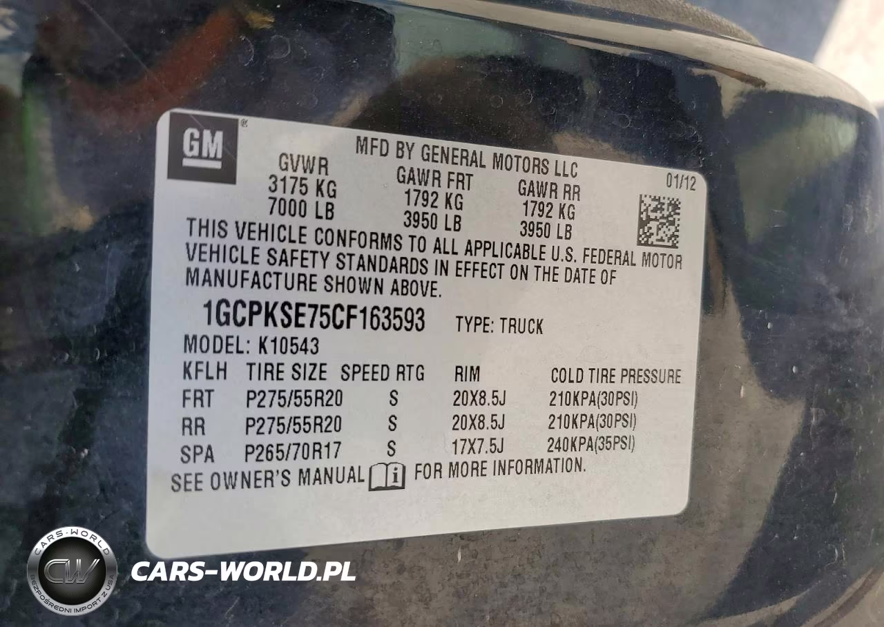 2012 Chevrolet Silverado K1500 Lt VIN:1GCPKSE75CF163593 - 12