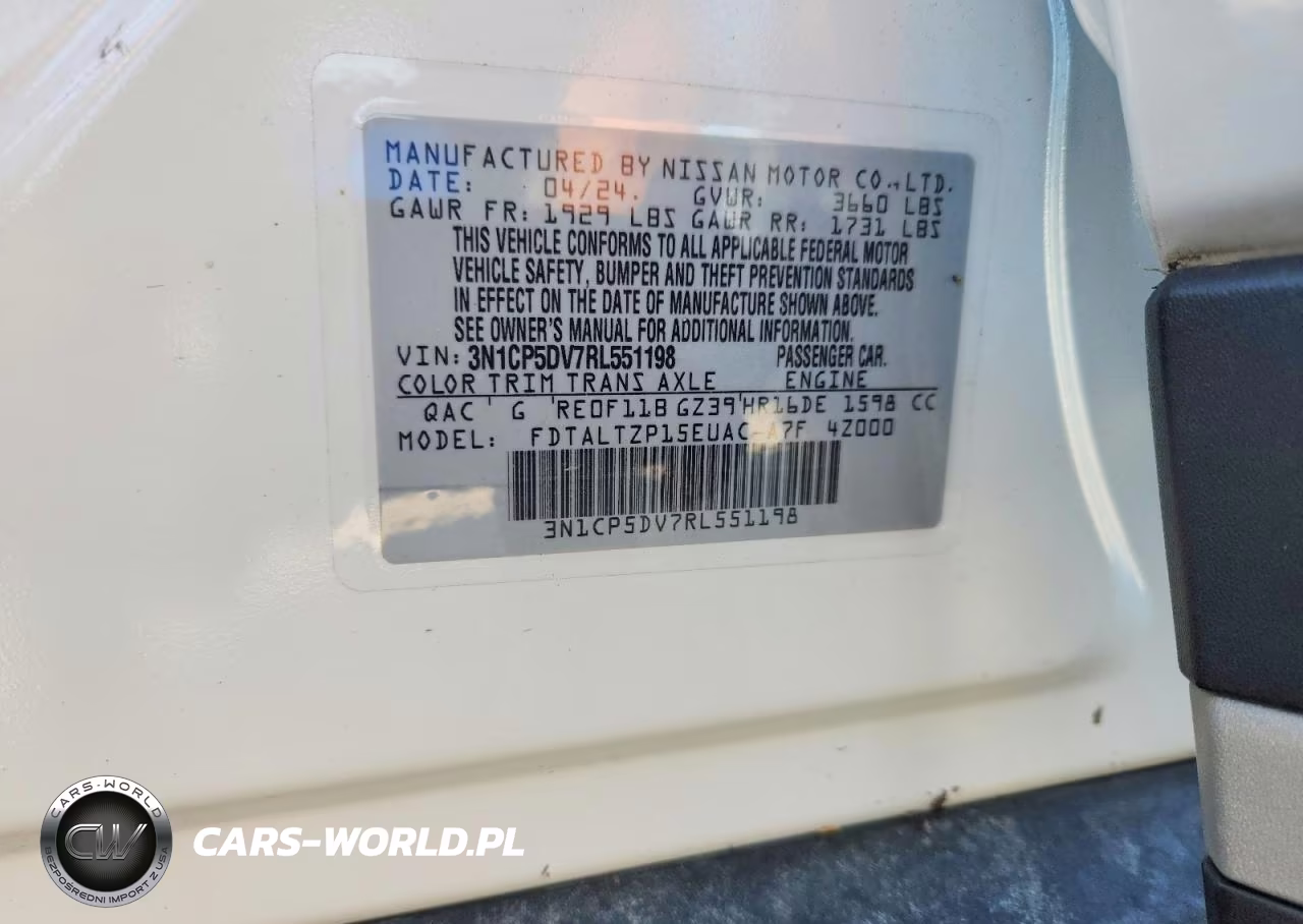 2024 Nissan Kicks Sr VIN:3N1CP5DV7RL551198 - 13