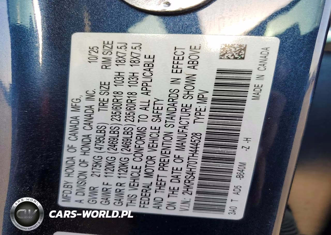 2026 Honda Cr-V Exl VIN:2HKRS4H70TH444528 - 13