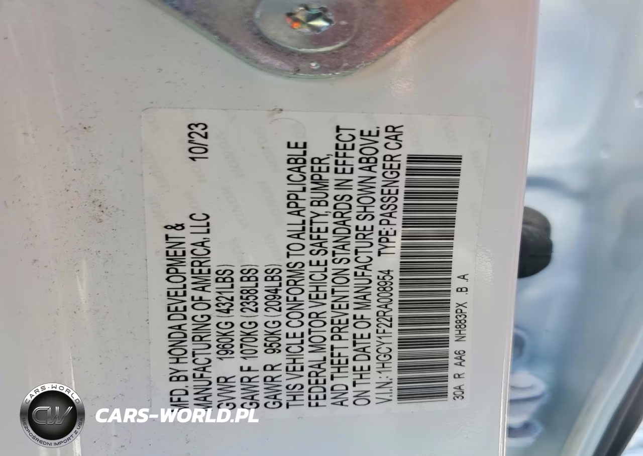 2024 Honda Accord Lx VIN:1HGCY1F22RA008954 - 12
