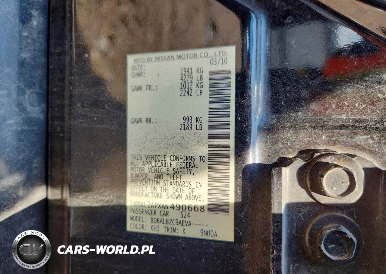2010 Nissan Altima 2.5 VIN:1N4AL2APXAN490668 - 13