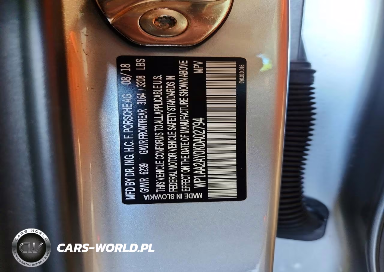 2019 Porsche Cayenne VIN:WP1AA2AY0KDA02794 - 13
