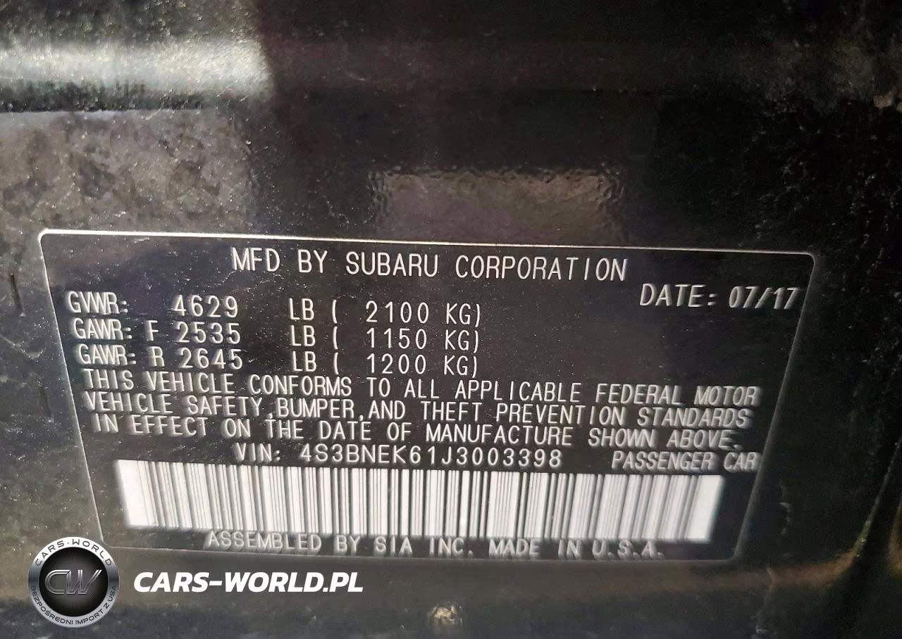 2018 Subaru Legacy 3.6R Limited VIN:4S3BNEK61J3003398 - 13