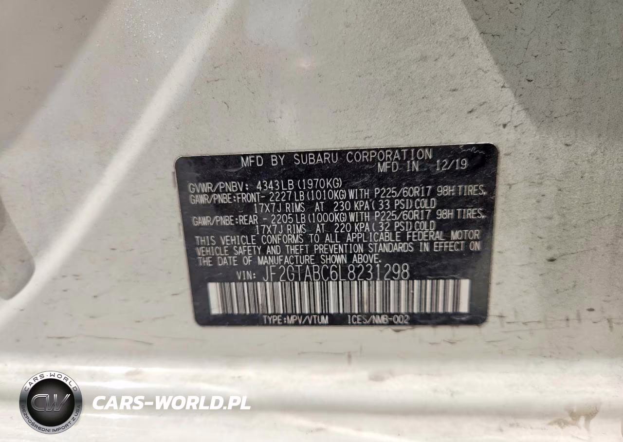 2020 Subaru Crosstrek VIN:JF2GTABC6L8231298 - 13
