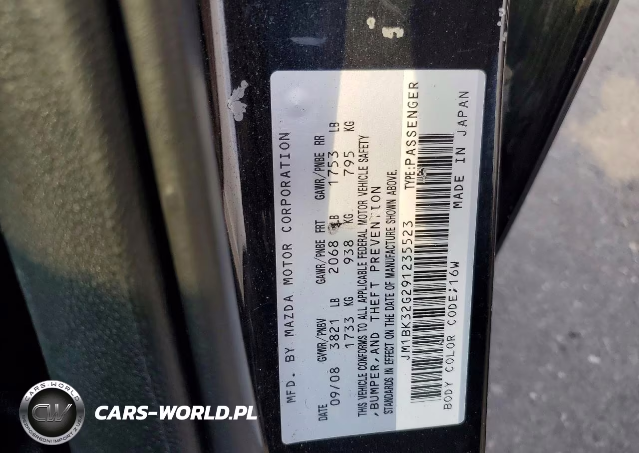 2009 Mazda 3 I VIN:JM1BK32G291235523 - 12