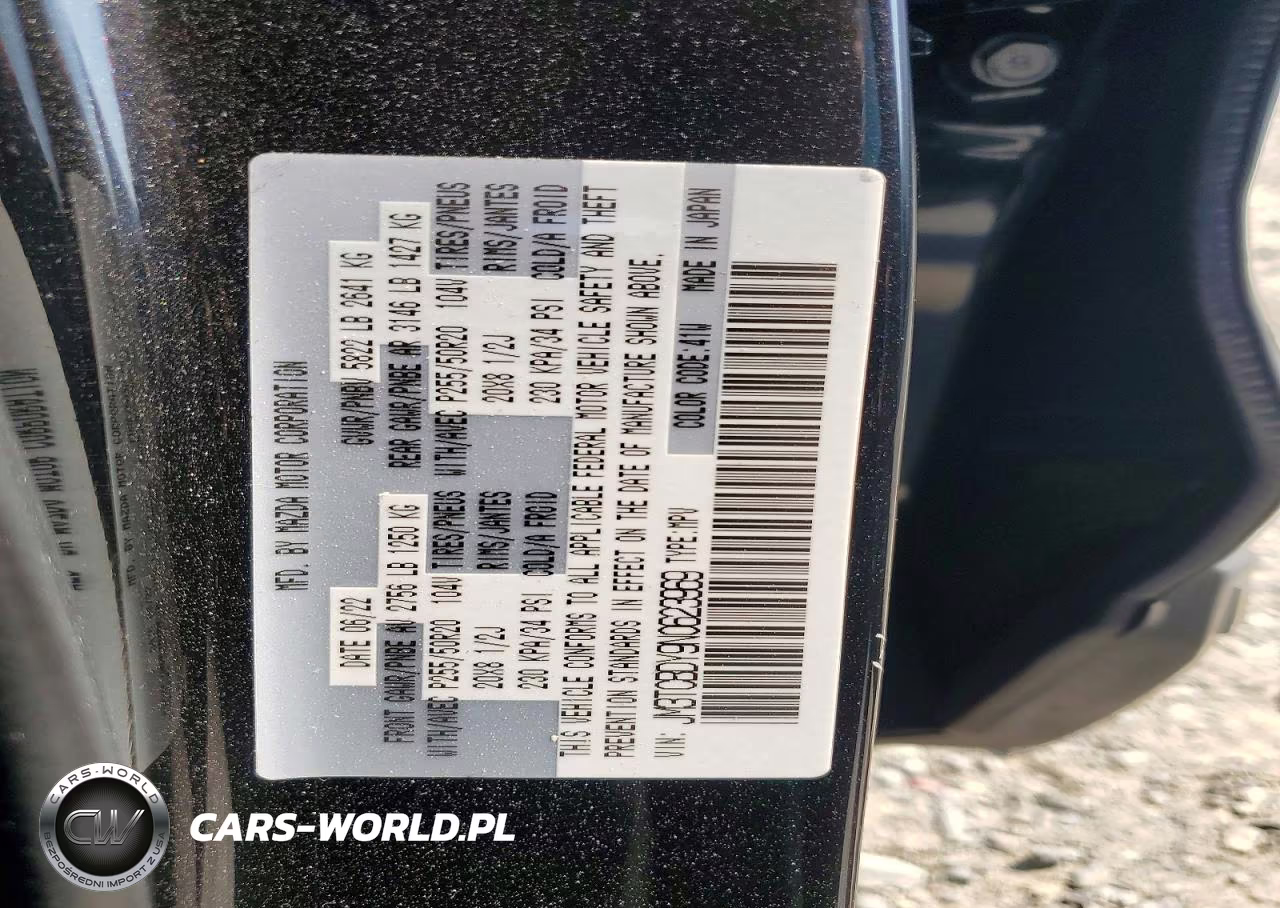 2022 Mazda Cx-9 Grand Touring VIN:JM3TCBDY9N0623969 - 14
