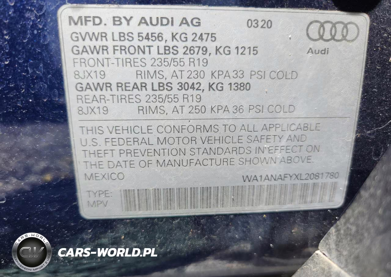 2020 Audi Q5 Premium VIN:WA1ANAFYXL2081780 - 13