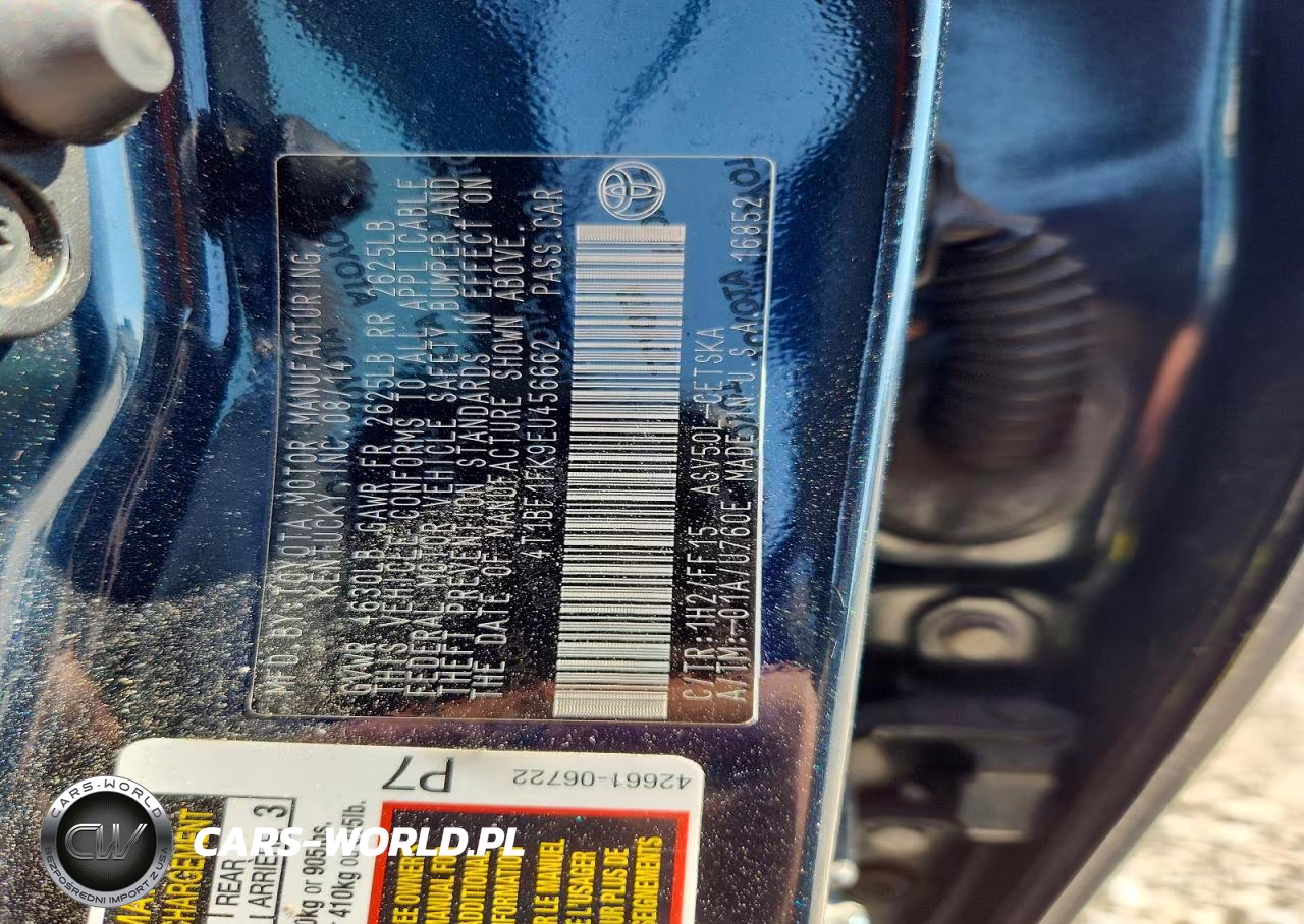 2014 TOYOTA CAMRY SE VIN:4T1BF1FK9EU456662 - 12