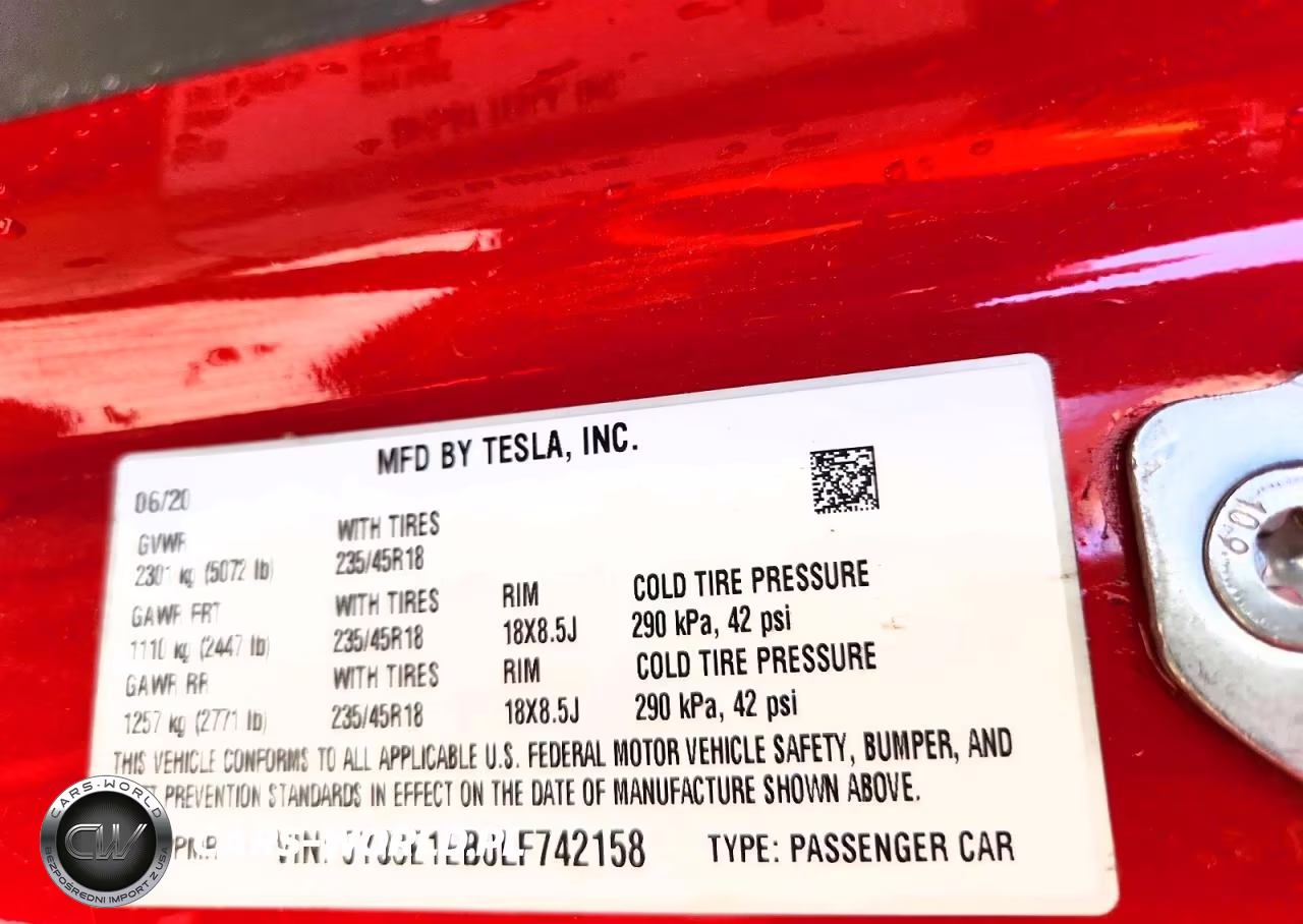 2020 Tesla Model 3 VIN:5YJ3E1EB0LF742158 - 12