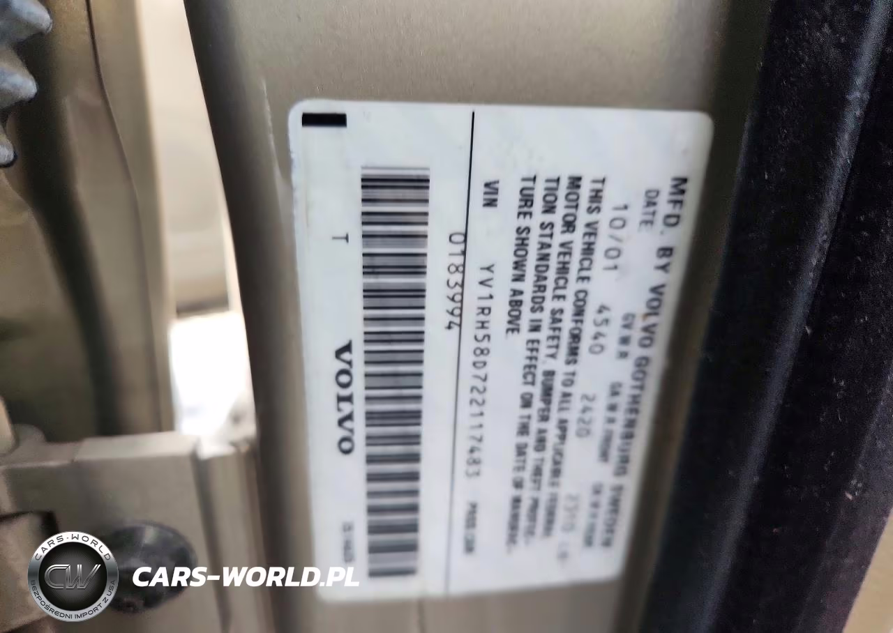 2002 Volvo S60 2.5T VIN:YV1RH58D722117483 - 12
