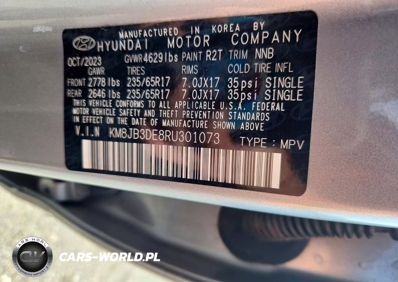 2024 Hyundai Tucson Sel VIN:KM8JB3DE8RU301073 - 13