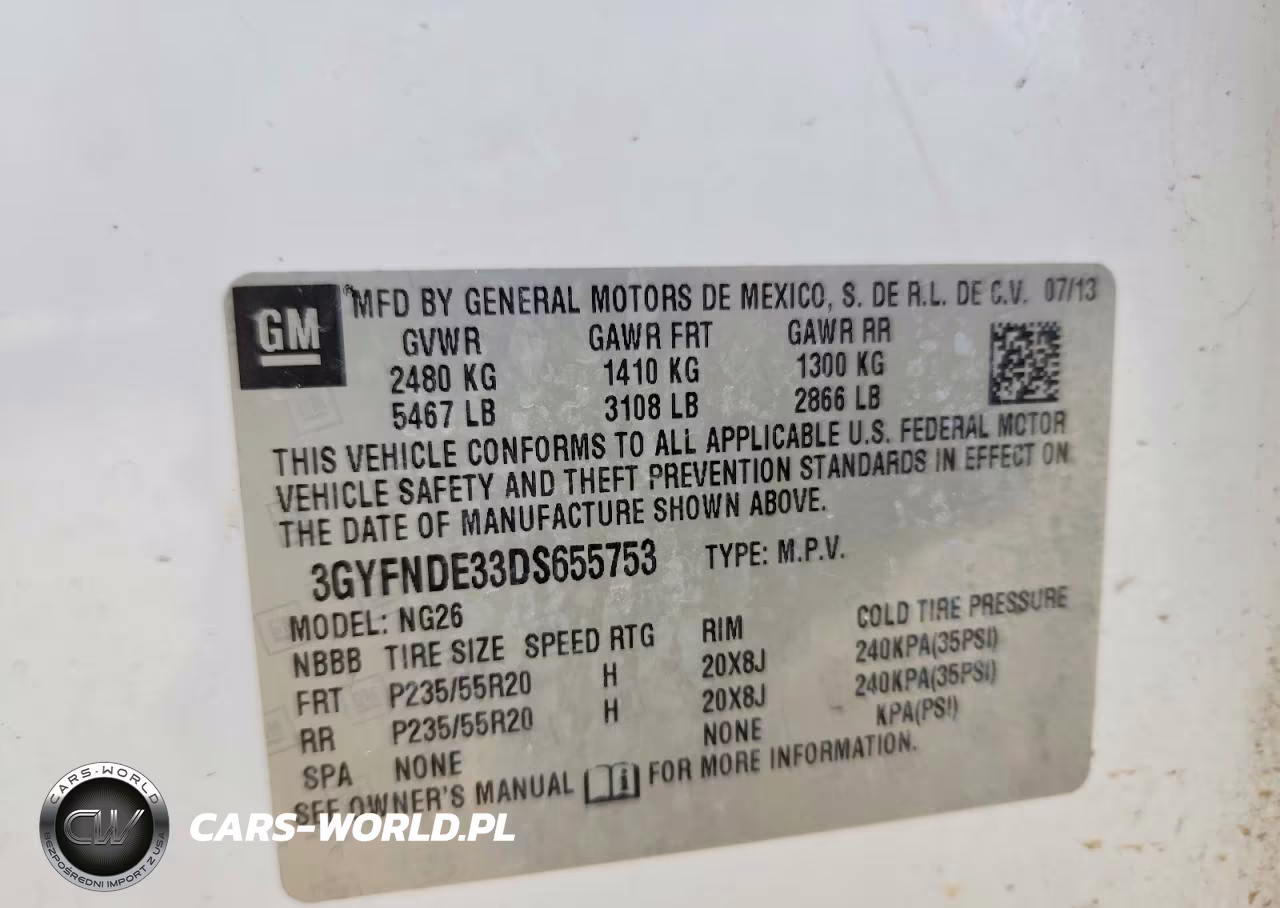 2013 Cadillac Srx Performance Collection VIN:3GYFNDE33DS655753 - 14