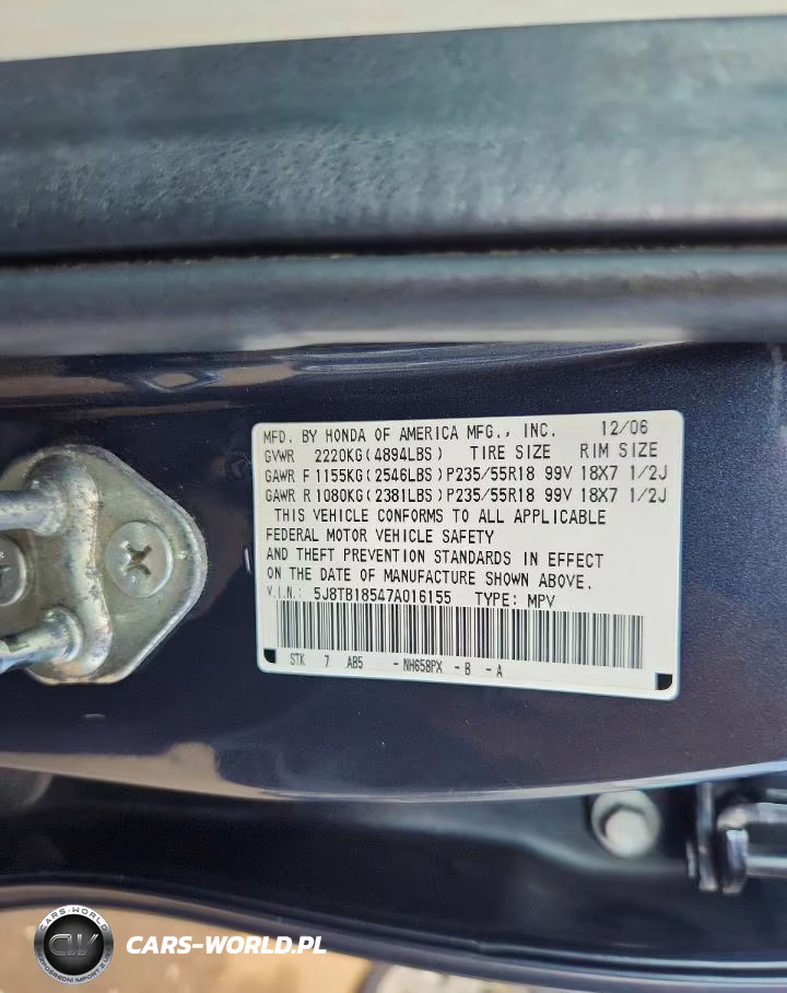 2007 Acura Rdx Technology VIN:5J8TB18547A016155 - 13