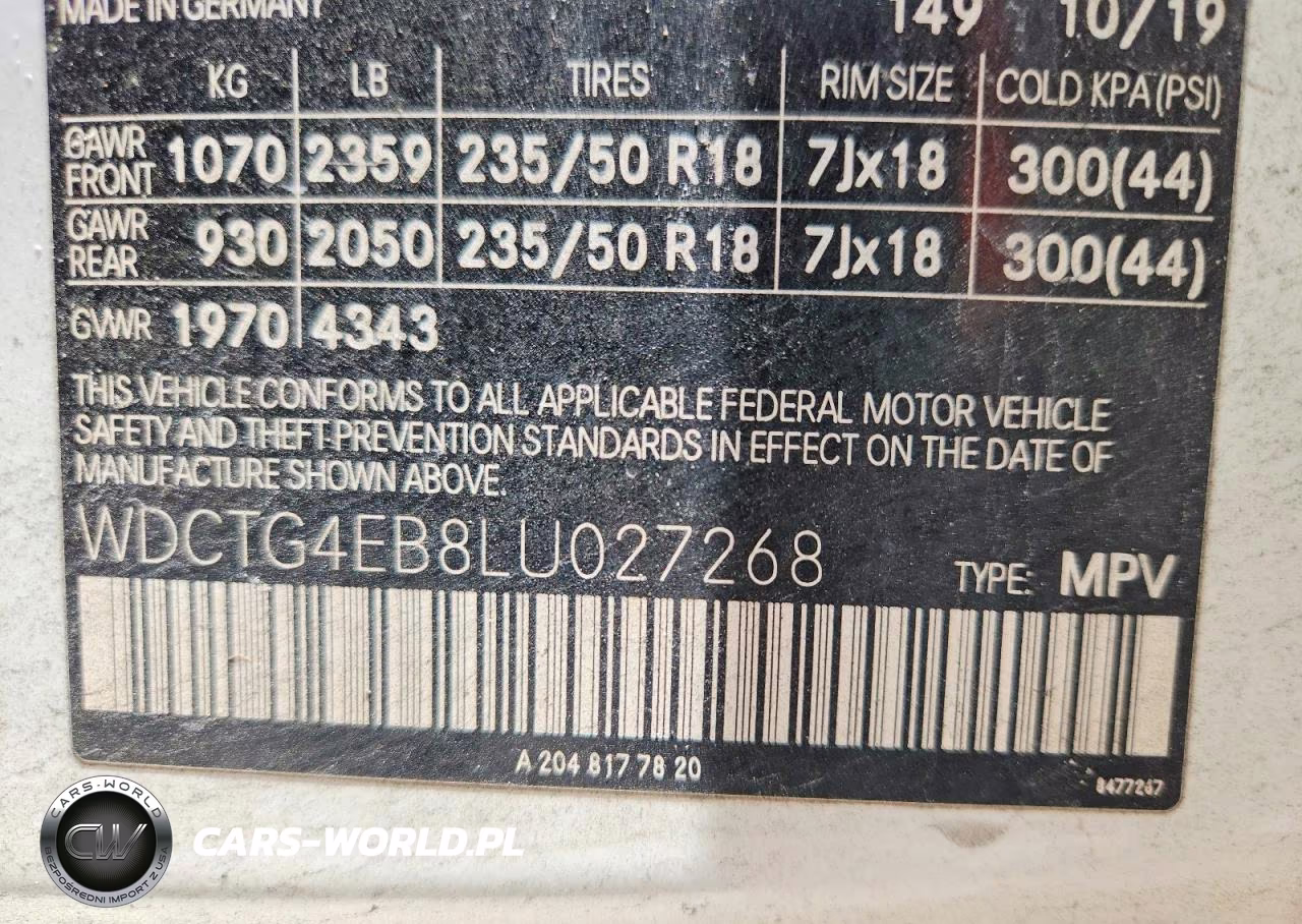 2020 Mercedes-Benz Gla 250 VIN:WDCTG4EB8LU027268 - 13