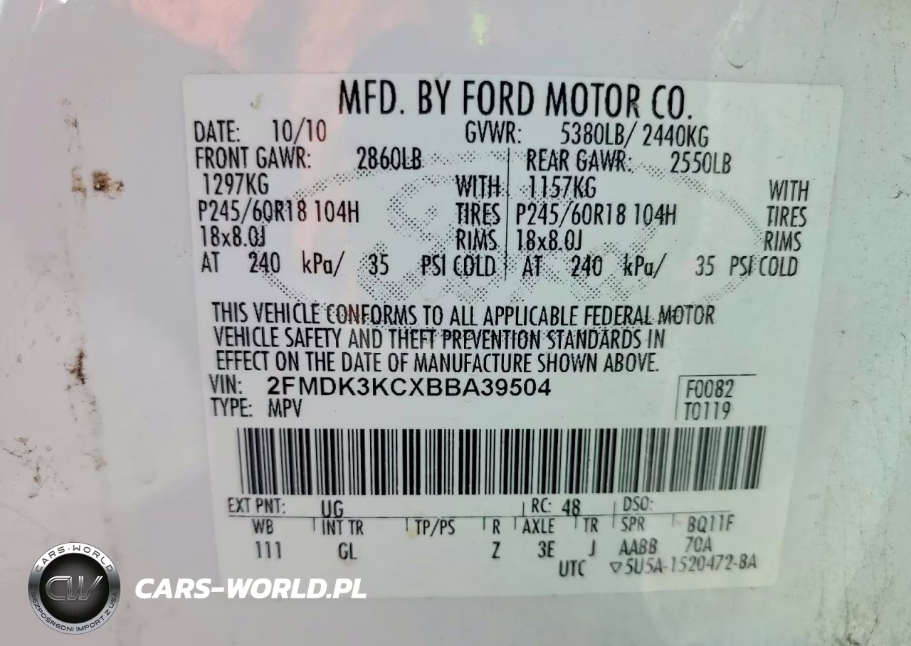 2011 Ford Edge Limited VIN:2FMDK3KCXBBA39504 - 13