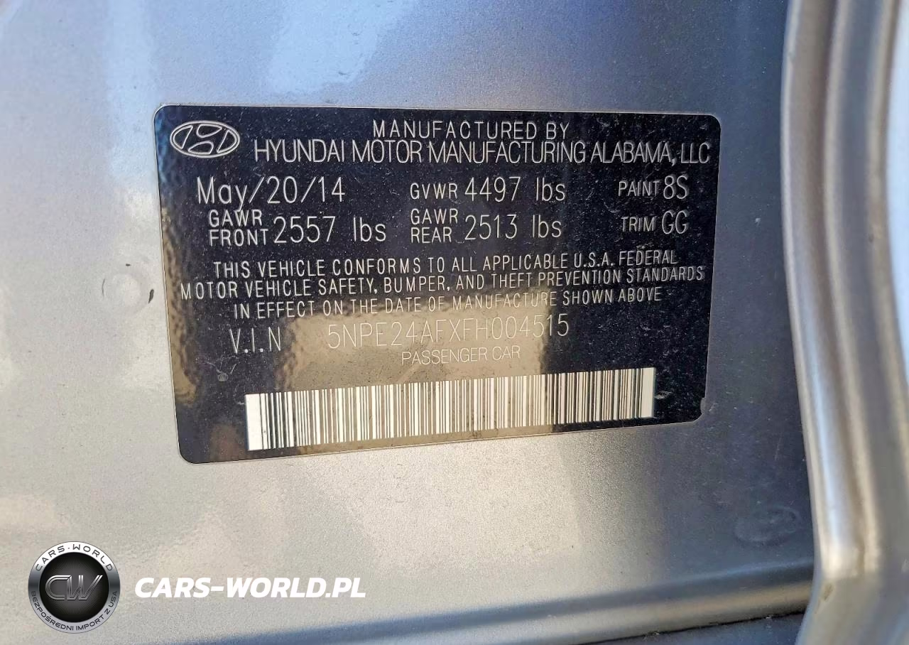 2015 Hyundai Sonata Se VIN:5NPE24AFXFH004515 - 12
