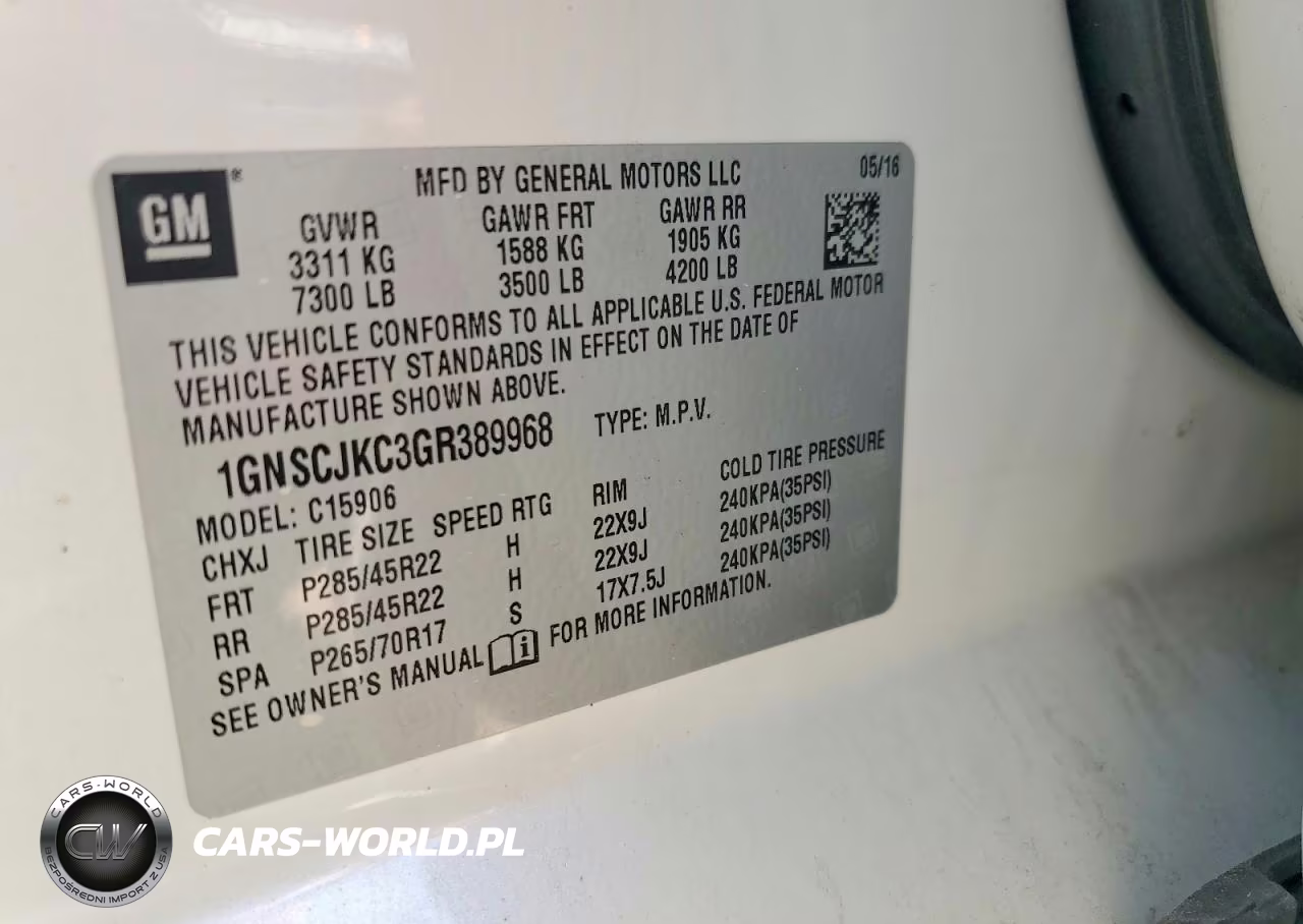 2016 Chevrolet Suburban C1500 Ltz VIN:1GNSCJKC3GR389968 - 13