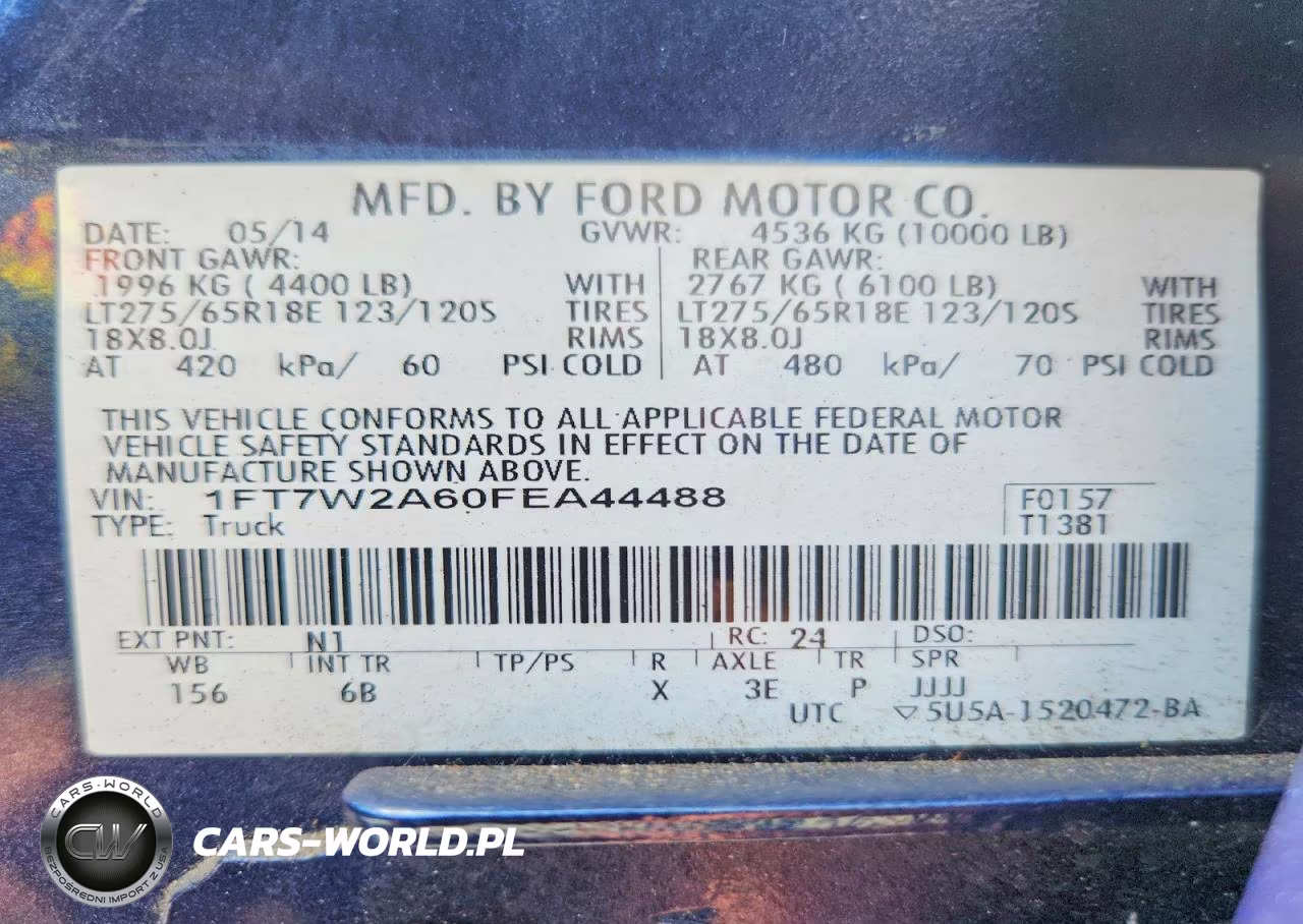 2015 Ford F250 Super Duty VIN:1FT7W2A60FEA44488 - 12