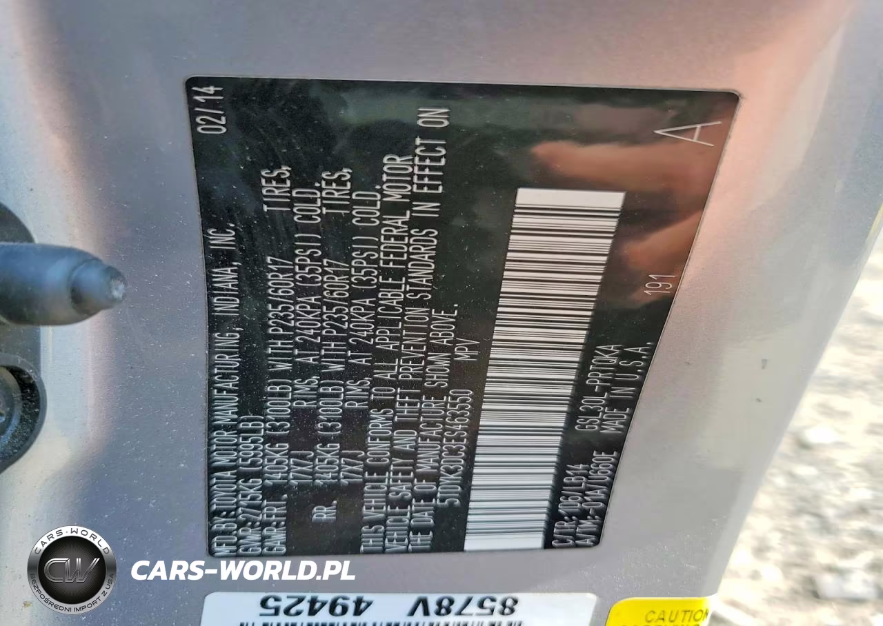 2014 Toyota Sienna Xle 8-Passenger VIN:5TDYK3DC3ES463550 - 14