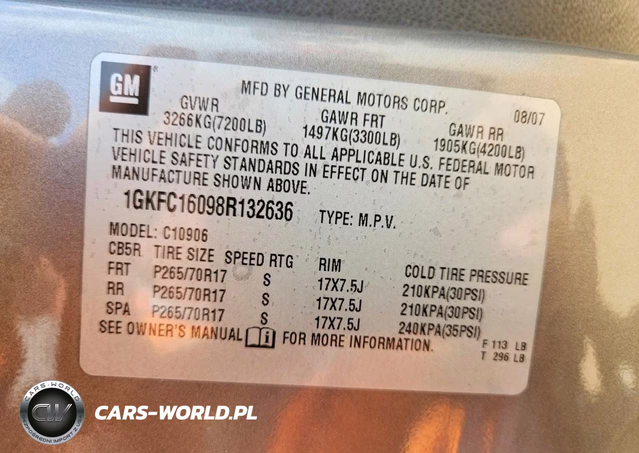 2008 GMC Yukon Xl C1500 VIN:1GKFC16098R132636 - 14