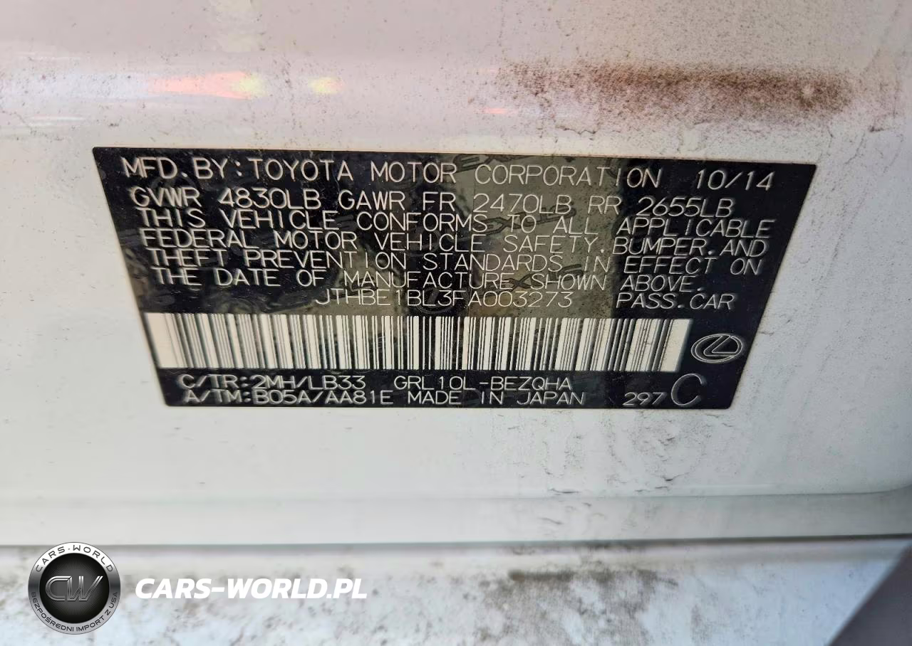 2015 Lexus Gs 350 VIN:JTHBE1BL3FA003273 - 13