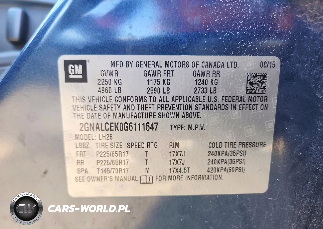 2016 Chevrolet Equinox Lt VIN:2GNALCEK0G6111647 - 13