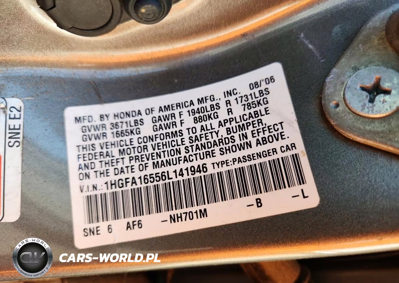 2006 Honda Civic Lx VIN:1HGFA16556L141946 - 12